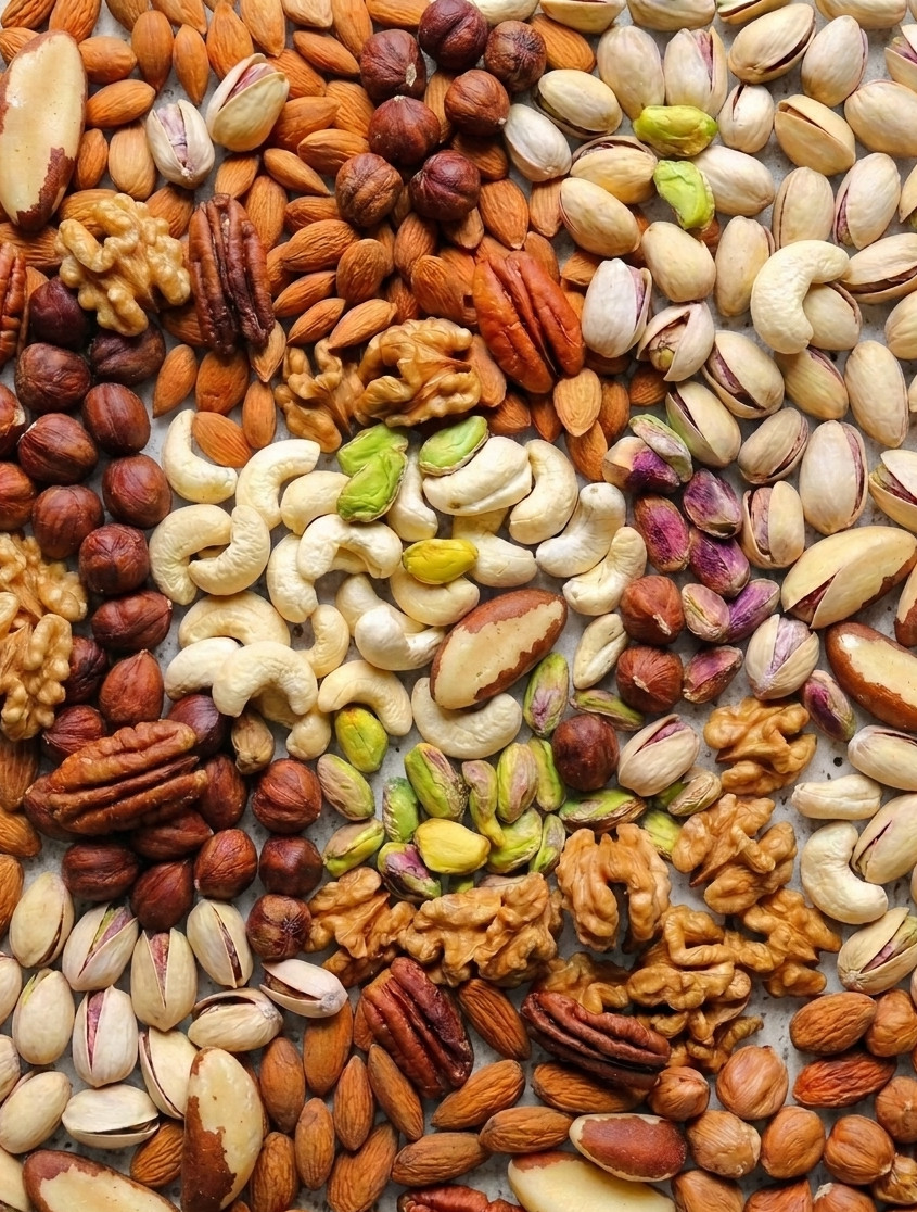 Une image d'un assortiment de noix