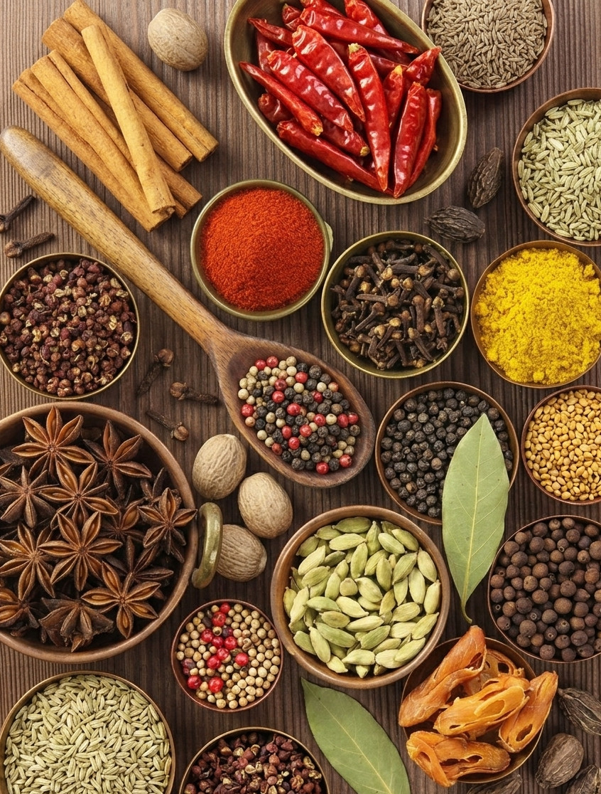 Une image d'un assortiment d'épices